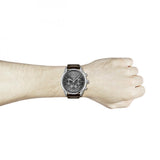 Hugo Boss Contemporary Sport Driver Black Dial Black Leather Strap Watch for Men - 1513085