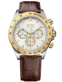 Hugo Boss 1513174 Ikon Men's Watch – White Dial & Brown Leather Strap