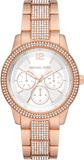 Michael Kors MK7293 Tibby Chronograph Men's Watch – White Dial & Rose Gold Steel Bracelet