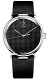 Calvin Klein K1S21102 Sight Men's Watch – Black Dial & Black Leather Strap