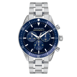 Movado Heritage Calendoplan Chronograph Blue Dial Silver Steel Strap Watch For Men - 3650124