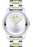 Movado 3600451 Bold Women's Watch – Silver Dial with Diamonds & Two-Tone Steel Strap