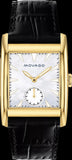Movado Heritage Mother of Pearl White Dial Black Leather Strap Watch For Women - 3650050