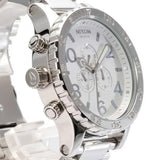 Nixon 51-30 Chrono Silver Dial Silver Steel Strap Watch for Men - A083-488