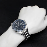 Tag Heuer Aquaracer Calibre 16 43mm Blue Dial Silver Steel Strap Watch for Men - CAY211B.BA0927