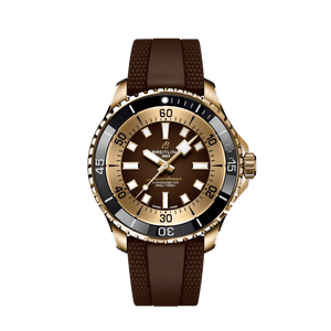 Breitling Superocean Automatic 44 Brown Dial Brown Rubber Strap Watch for Men - N17376201Q1S1