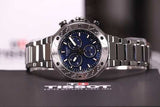 Tissot T141.417.11.041.00 T-Race Chronograph Men's Watch – Blue Dial & Silver Steel Strap