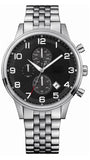 Hugo Boss 1512446 Aeroliner Chronograph Men's Watch – Black Dial & Silver Steel Bracelet