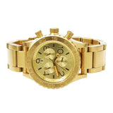 Nixon 42-20 Chrono Gold Dial Gold Steel Strap Watch for Men - A037-502