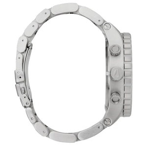 Nixon 51-30 Chrono Grey Dial Silver Steel Strap Watch for Men - A083-2064