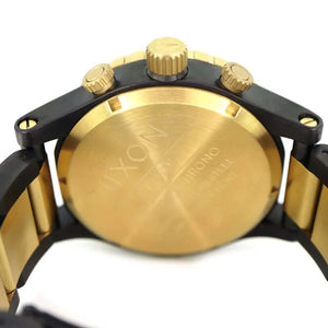 Nixon 51-30 Chrono Black Dial Two Tone Steel Strap Watch for Men - A083-595