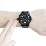 Nixon 51-30 Chrono Black Dial Black Steel Strap Watch for Men - A083-001