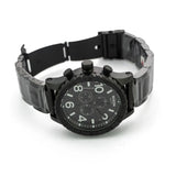 Nixon 51-30 Chrono Black Dial Black Steel Strap Watch for Men - A083-001