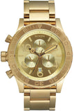Nixon 42-20 Chrono Gold Dial Gold Steel Strap Watch for Men - A037-502