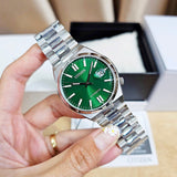 Citizen Tsuyosa NJ0150-81X Men's Automatic Watch – Green Dial with Silver Steel Strap