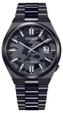 Citizen Tsuyosa NJ0155-87E Men's Automatic Watch – Camouflage Black Dial with Black Steel Strap