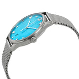 Gucci G-Timeless Turquiose Mother of Pearl Dial Silver Mesh Bracelet Watch For Women - YA1264039