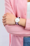 Daniel Wellington Classic South Hampton White Dial Two Tone Nylon Strap Watch For Women - DW00100034