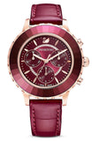 Swarovski 5646975 Octea Lux Chrono Men's Watch – Red Dial & Red Leather Strap