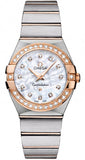 Omega 123.25.27.60.55.006 Constellation Quartz Women’s Watch – Diamond Mother of Pearl Dial & Two-Tone Stainless Steel Bracelet