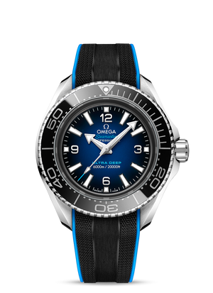 Omega Planet Ocean 6000M Co Axial Master Chronometer 45.5mm Blue Dial Black Rubber Strap Watch for Men - 21532462103001