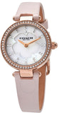 Coach 14503190 Perry Quartz Women's Watch – Mother of Pearl Dial with Diamonds & Pink Leather Strap