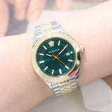 Versace Hellenyium Green Dial Two Tone Steel Strap Watch for Women - VEVH00620