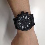 Nixon 51-30 Chrono Black Dial Black Steel Strap Watch for Men - A083-001