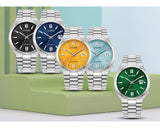 Citizen Tsuyosa NJ0150-81X Men's Automatic Watch – Green Dial with Silver Steel Strap