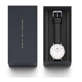 Daniel Wellington Classic Sheffield DW00100020 Men's Watch – White Dial with Black Leather Strap