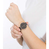 Daniel Wellington DW00100307 Petite Ashfield Women’s Watch – Black Dial with Matte Black Mesh Strap