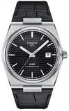 Tissot T137.407.16.051.00 PRX Powermatic 80 Men's Watch – Black Dial & Black Leather Strap