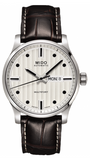 Mido M005.430.16.031.80 Multifort Automatic Men's Watch – Silver Dial & Black Leather Strap