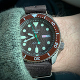 Seiko 5 Sports SRPD85K1 Automatic Men's Watch – Brown Dial & Brown Nylon Strap