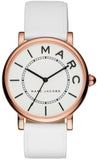 Marc Jacobs MJ1561 Roxy Quartz Women's Watch – White Dial & White Leather Strap