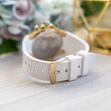 Guess GW0553L2 Fusion Chronograph Women’s Watch – White Dial & White Leather Strap