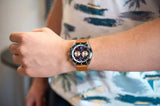 Hugo Boss Santiago Blue Dial Brown Leather Strap Watch for Men - 1513860