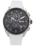 Hugo Boss 1513948 Volane Men's Watch – Grey Dial & White Silicone Strap