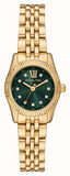 Michael Kors MK4842 Lexington Pave Three-Hand Quartz Women's Watch – Green Dial & Gold Steel Strap