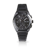 Fossil Everett Chronograph Black Dial Black Steel Strap Watch for Men - FS5797
