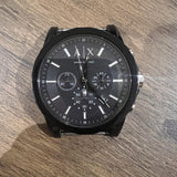 Armani Exchange Outerbanks AX1326 Men's Chronograph Watch – Black Dial with Black Silicone Strap