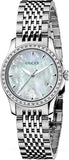 Gucci YA126506 G Timeless Diamonds Women's Watch – Mother of Pearl Dial & Silver Steel Bracelet