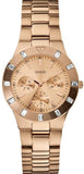 Guess W16017L1 Glisten Multifunction Quartz Women's Watch – Rose Gold Dial & Rose Gold Steel Bracelet