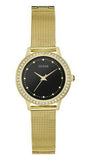Guess W0647L8 Chelsea Crystals Women’s Watch – Black Dial & Gold Mesh Bracelet