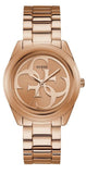Guess W1082L3 G-Twist Quartz Women's Watch – Rose Gold Dial & Rose Gold Steel Strap