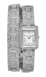 Michael Kors MK4836 Emery Analog Quartz Women's Watch – White Dial & Silver Steel Double Wrap Strap with Pave Crystals