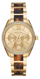 Michael Kors MK7133 Janelle Chronograph Quartz Women's Watch – Gold Dial & Two-Tone Steel Strap