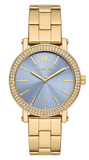 Michael Kors MKO1048 Quartz Men's Watch – Blue Dial & Gold Steel Strap