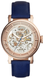 Fossil ME3086 Original Boyfriend Skeleton Women’s Watch – White Dial & Blue Leather Strap