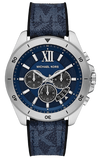 Michael Kors MK8923 Brecken Chronograph Quartz Men's Watch – Blue Dial & Blue Rubber Strap